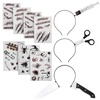 image:imageOutus 3 Pcs Scary Halloween Headband Set with 7 Fake Stickers