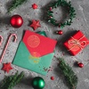 image:imageOutus 500 Merry Christmas Sticker Circle Label 14 Transparent and SilverTransparent
