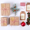 image:imageOutus 500 Merry Christmas Sticker Circle Label 14 Transparent and SilverTransparent
