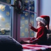 image:imageOutus 500 Merry Christmas Sticker Circle Label 14 Transparent and SilverTransparent