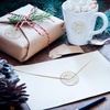 image:imageOutus 500 Merry Christmas Sticker Circle Label 14 Transparent and SilverTransparent Colorful