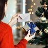 image:imageOutus 500 Merry Christmas Sticker Circle Label 14 Transparent and SilverTransparent Colorful