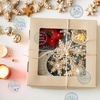 image:imageOutus 500 Merry Christmas Sticker Circle Label 14 Transparent and SilverTransparent Colorful