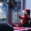 image:imageOutus 500 Merry Christmas Sticker Circle Label 14 Transparent and SilverTransparent With Silver