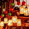 image:imageOutus 500 Merry Christmas Sticker Circle Label 14 Transparent and SilverTransparent With Silver