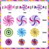 image:imageOutus 12 Pcs Candy Hanging Fans Party Decorations Pink SwirlPink