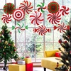 image:imageOutus 12 Pcs Candy Hanging Fans Party Decorations Pink SwirlRed and White