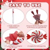 image:imageOutus 12 Pcs Candy Hanging Fans Party Decorations Pink SwirlRed and White