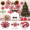 image:imageOutus 12 Pcs Candy Hanging Fans Party Decorations Pink SwirlRed and White