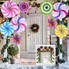 image:imageOutus 18 Pcs Hanging Paper Fans Candy Themed Party DecorationsClassic27