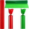 image:image2 Rolls Christmas Cellophane Wrap Roll 492 ft X119 in Red Green Wrap