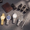 image:imageOutus 4 Pcs Mens Watches Set Gift Business Dress Luxury Casual Waterproof Stainless Steel Band Quartz Wristwatches Big Face Date Watches Men Gift Ideal for Wedding Fathers Day