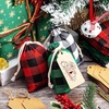 image:imageOutus 81 Pcs Christmas Buffalo Plaid Drawstring Gift Bags with Tags173