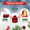 image:imageOutus 81 Pcs Christmas Buffalo Plaid Drawstring Gift Bags with Tags81