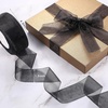 image:imageOutus Red Sheer Organza Ribbon 16 Inch 49 Yards Chiffon RibbonBlack