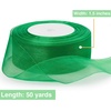 image:imageOutus Red Sheer Organza Ribbon 16 Inch 49 Yards Chiffon RibbonGreen