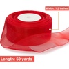 image:imageOutus Red Sheer Organza Ribbon 16 Inch 49 Yards Chiffon RibbonRed