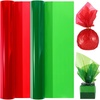 image:image2 Rolls Christmas Cellophane Wrap Roll 492 ft X119 in Red Green Wrap