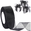 image:imageOutus Red Sheer Organza Ribbon 16 Inch 49 Yards Chiffon RibbonBlack