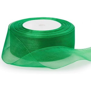 image:imageOutus Red Sheer Organza Ribbon 16 Inch 49 Yards Chiffon RibbonGreen